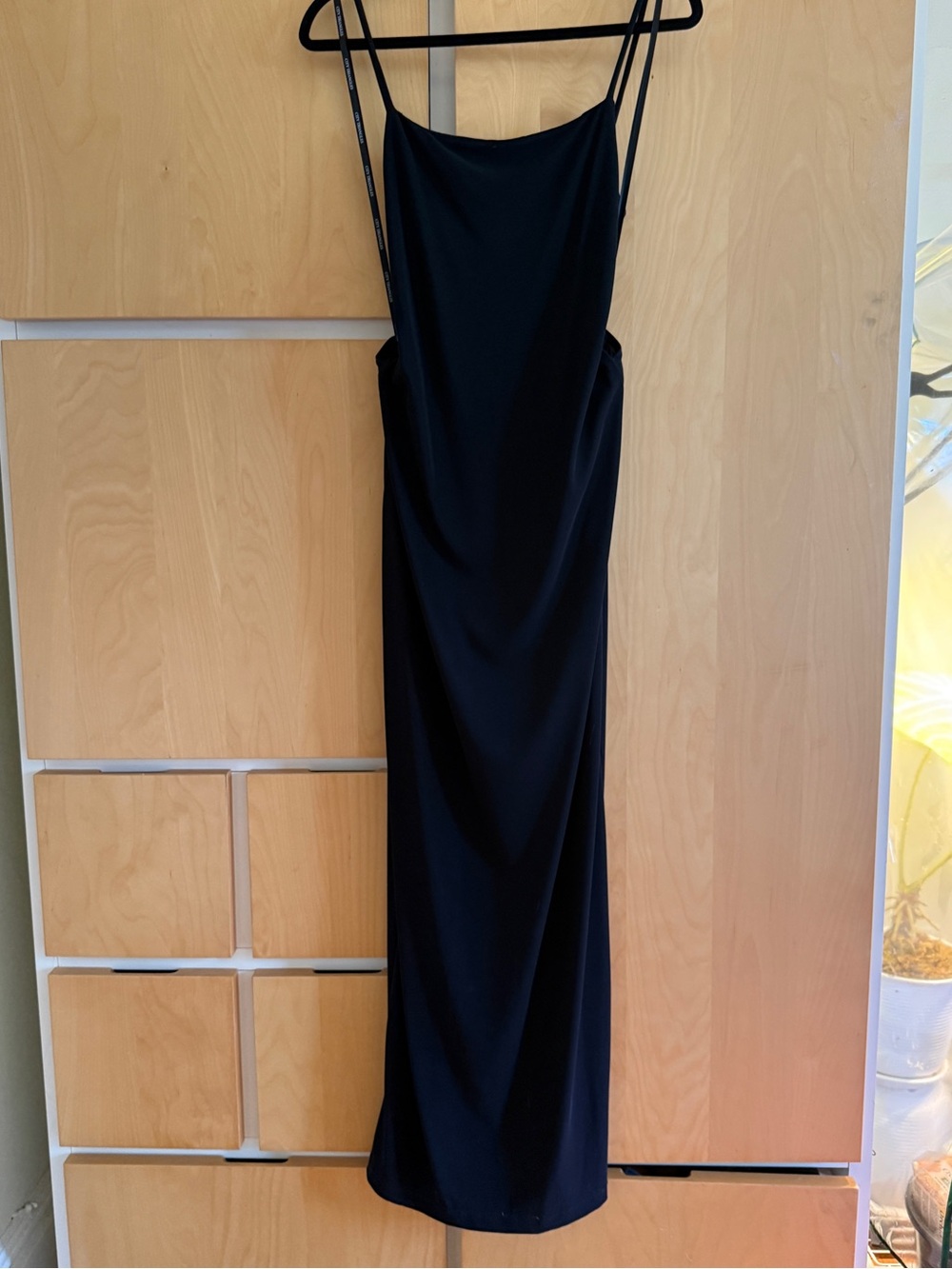 Vintage Y2K City Triangles Black Strappy-Back Dress | Size 4